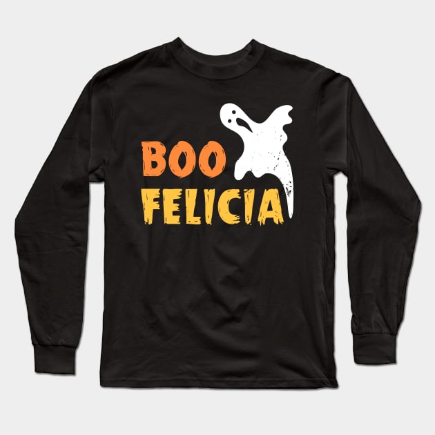 halloween funny shirt boo felicia gift Long Sleeve T-Shirt by woormle